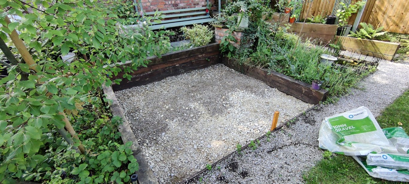 Patio sub base complete Patio sub base complete